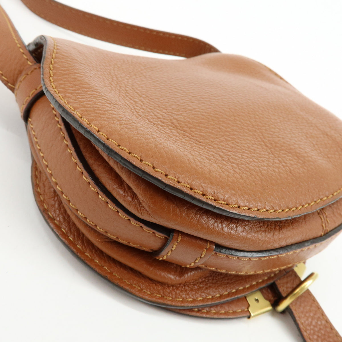 Chloe Mercy Leather Shoulder Bag Crossbody Bag Brown