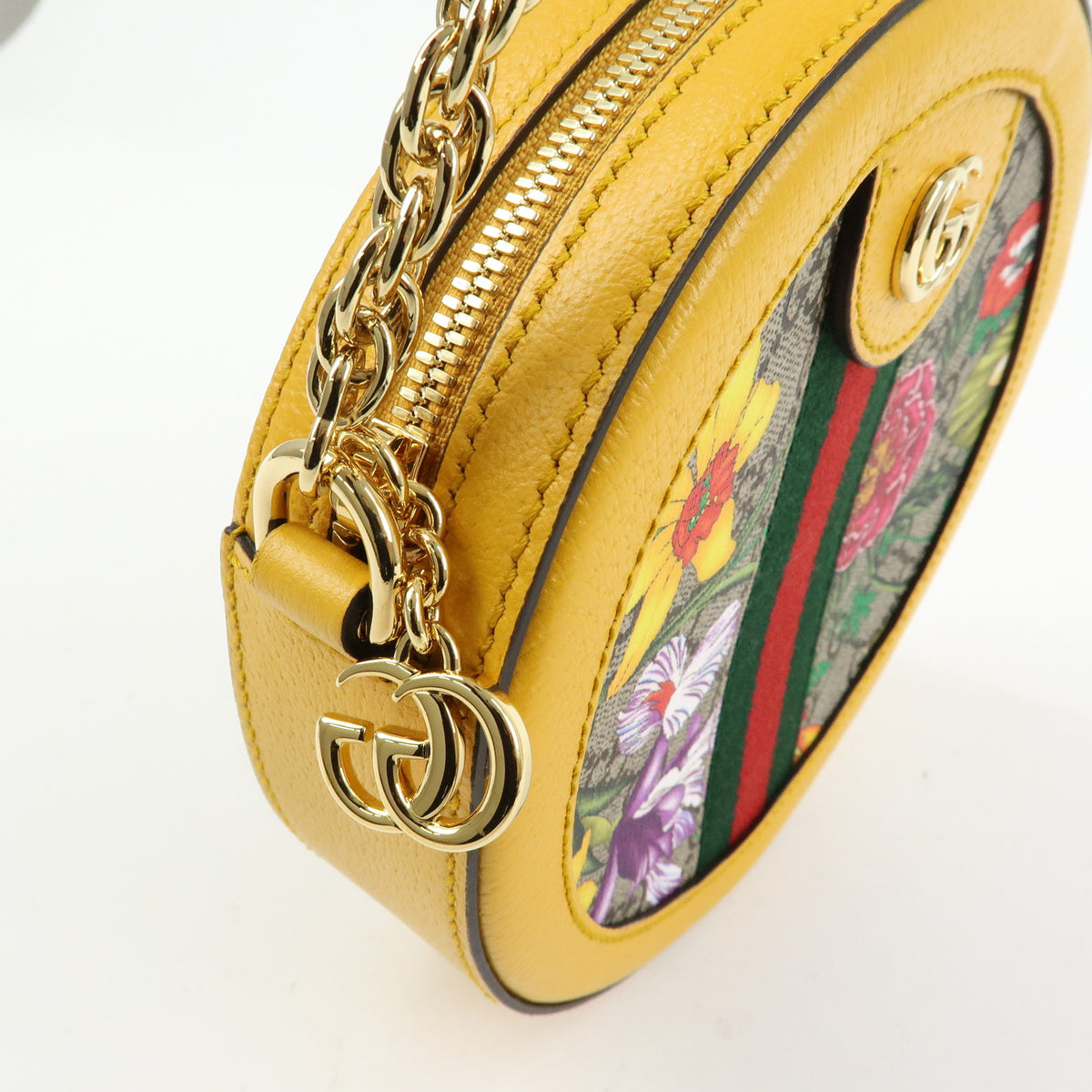 GUCCI Ophidia Sherry Double G Round Mini Chain Shoulder Bag 550618