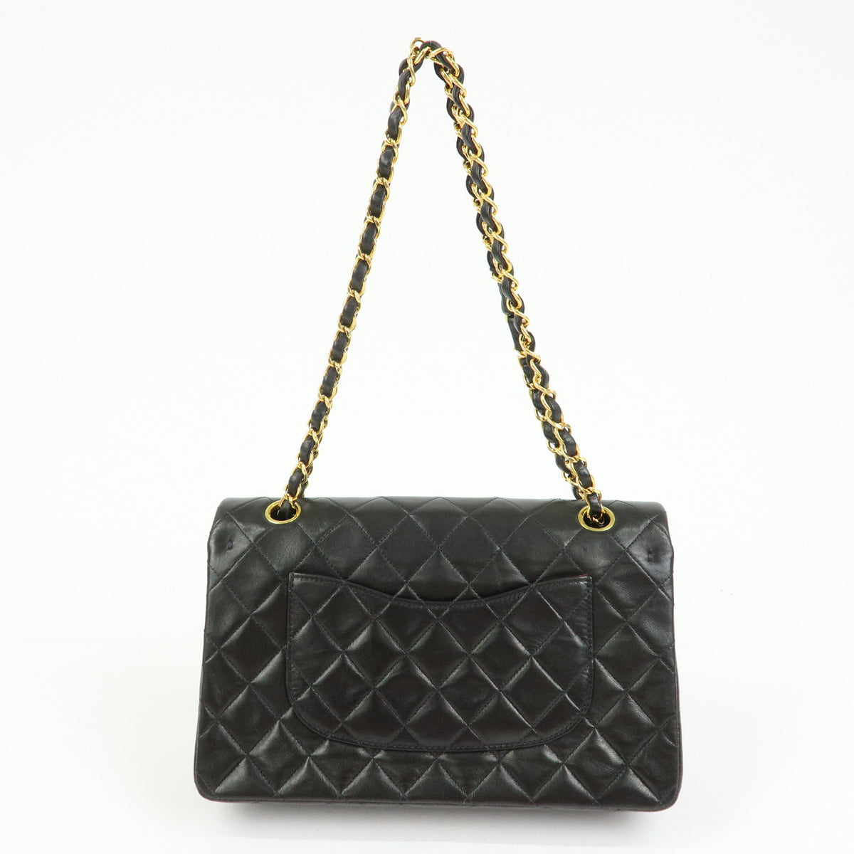 CHANEL Matelasse 25 Lamb Skin Double Flap Chain Shoulder Bag A01112