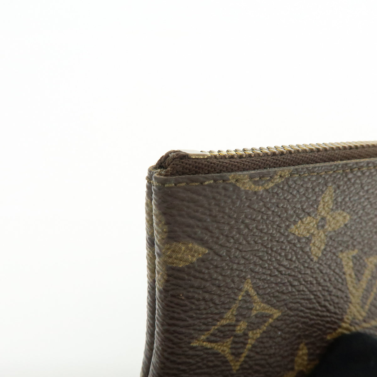 Louis Vuitton Monogram Pochette Cles Coin Case Key Case Brown M62650