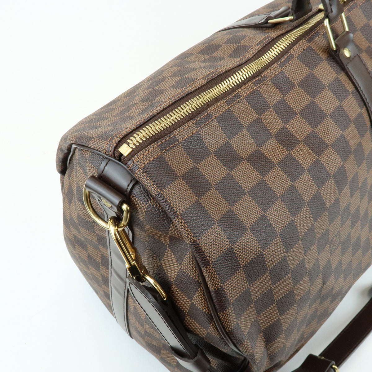 Louis Vuitton Damier Keep All Bandouliere 55 Travel Bag Brown N41414