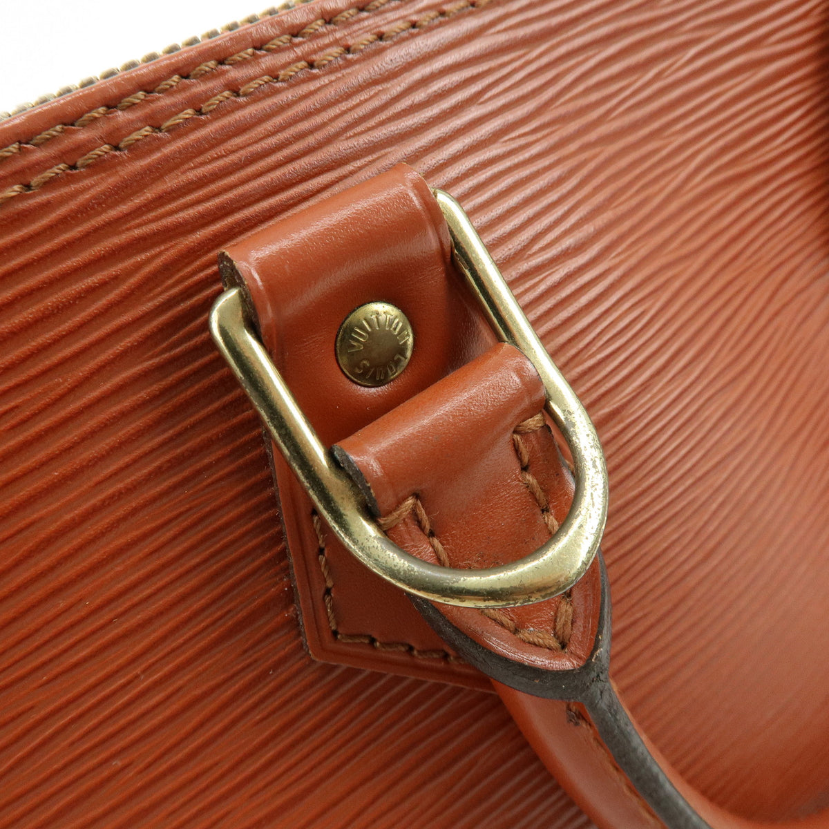 Louis Vuitton Epi Alma PM Leather Hand Bag Kenya Brown M52143