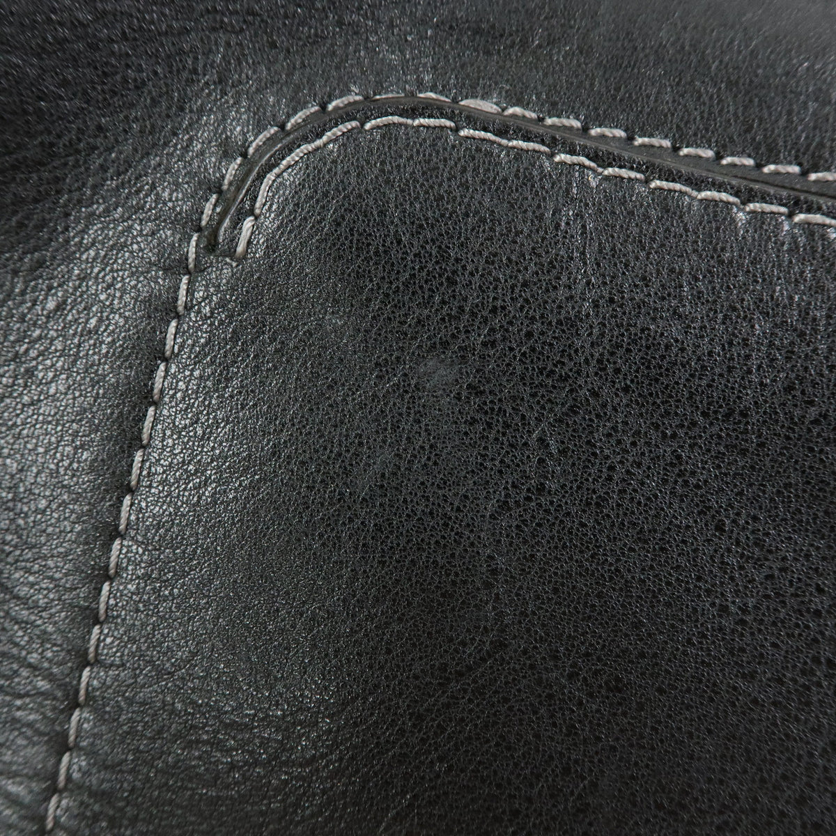 LOEWE Logo Leather Shoulder Bag Hand Bag Black