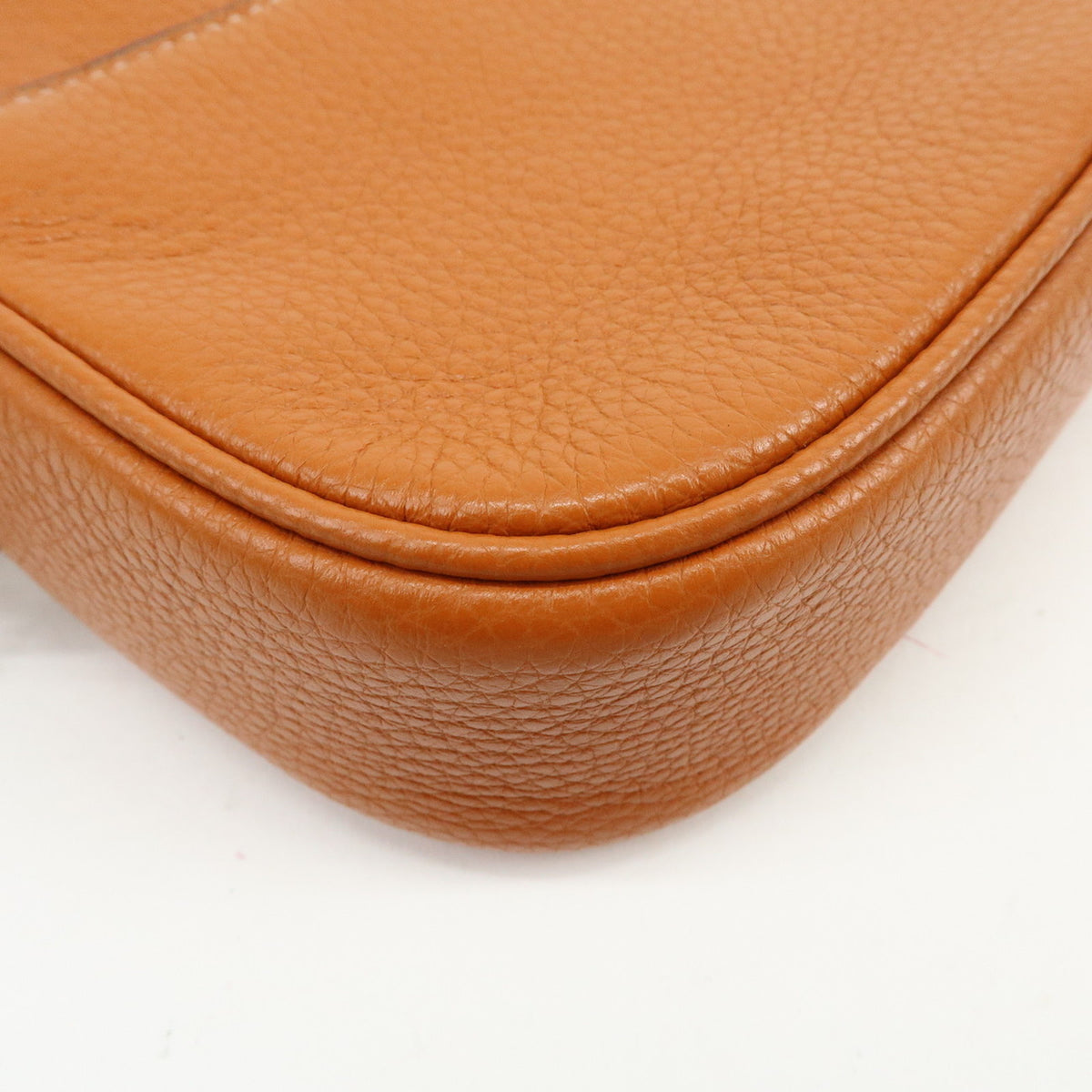 COACH Logo Leather Shoulder Bag Crossbody Bag Camel Brown