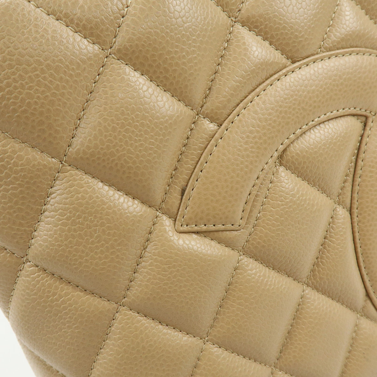 CHANEL Medallion Matelasse COCO Mark Tote Bag Hand Bag Beige A01804