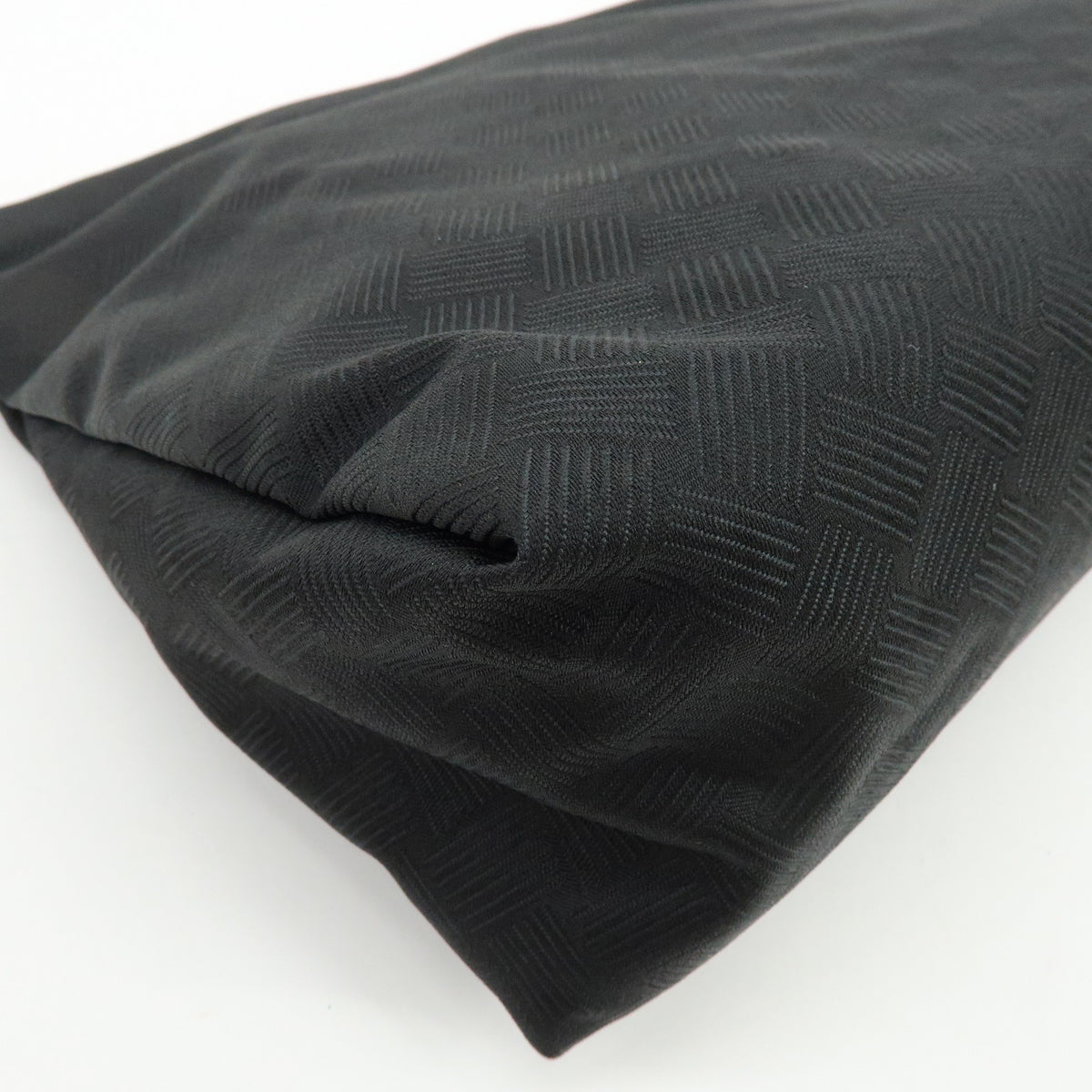 BOTTEGA VENETA Intorecciato Nylon Clutch Bag Flat Pouch Black
