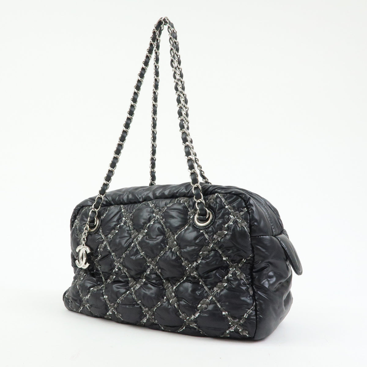 CHANEL Paris Byzance Tweed On Stitch Bowler Bag Shoulder Bag