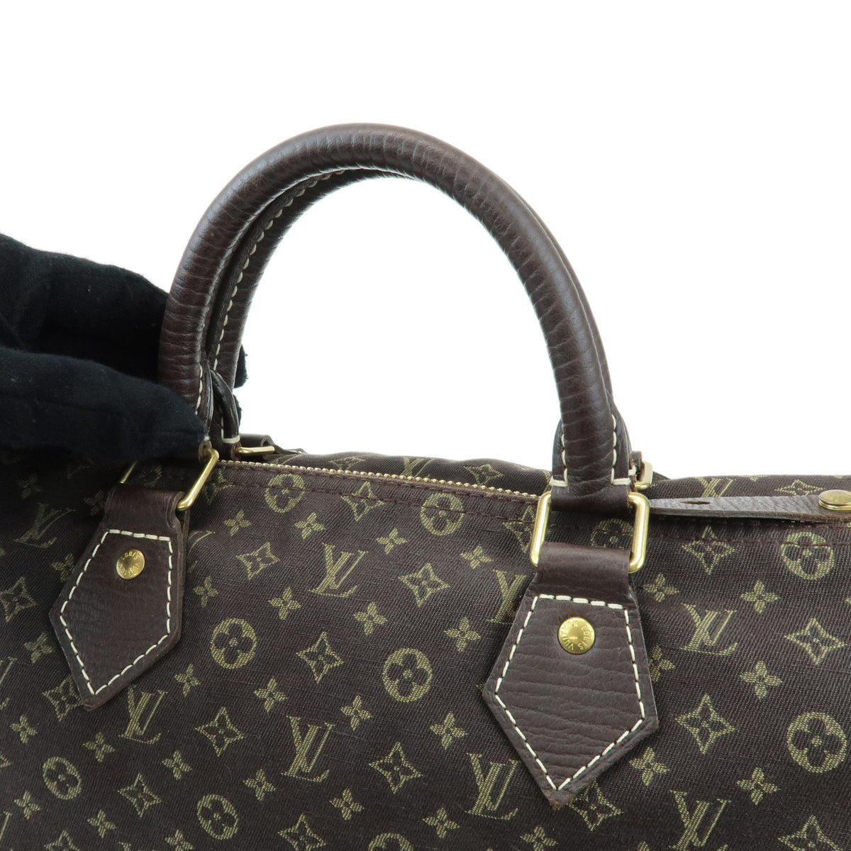 Louis Vuitton Monogram Mini Lin Speedy 30 Boston Bag Ebene M95224