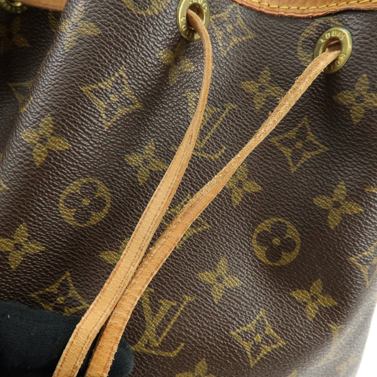 Louis Vuitton Monogram Noe Canvas Leather Shoulder Bag Brown M42224