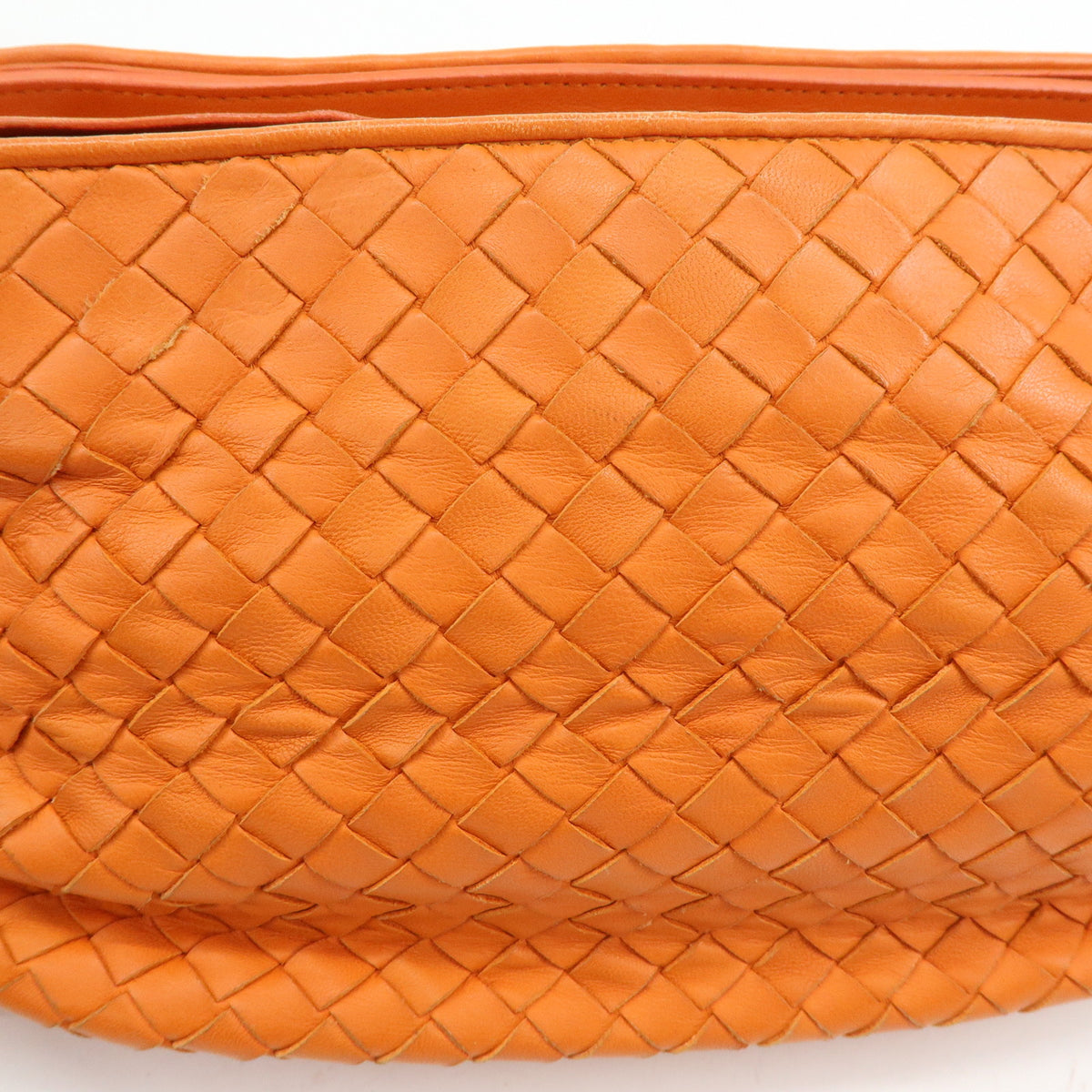 BOTTEGA VENETA Intrecciato Leather Shoulder Crossbody Bag Orange 192661