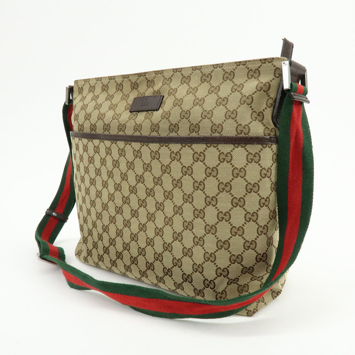 GUCCI Sherry GG Canvas Leather Shoulder Bag Crossbody Bag Beige 189751