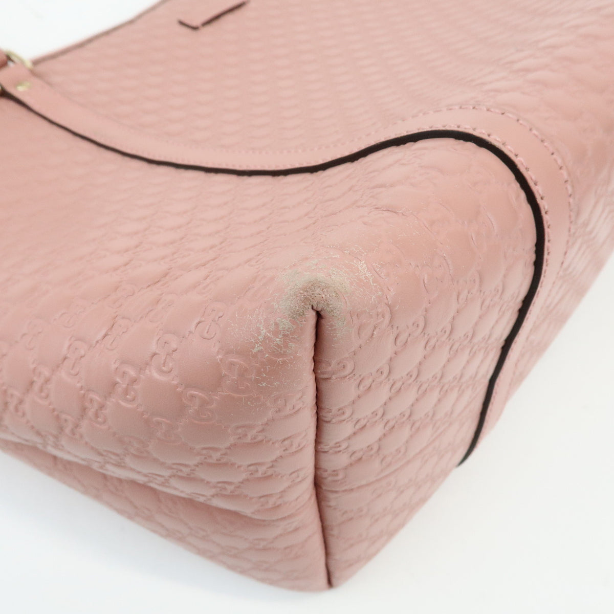 GUCCI Microguccissima Leather Tote Bag Shoulder Bag Pink 449647