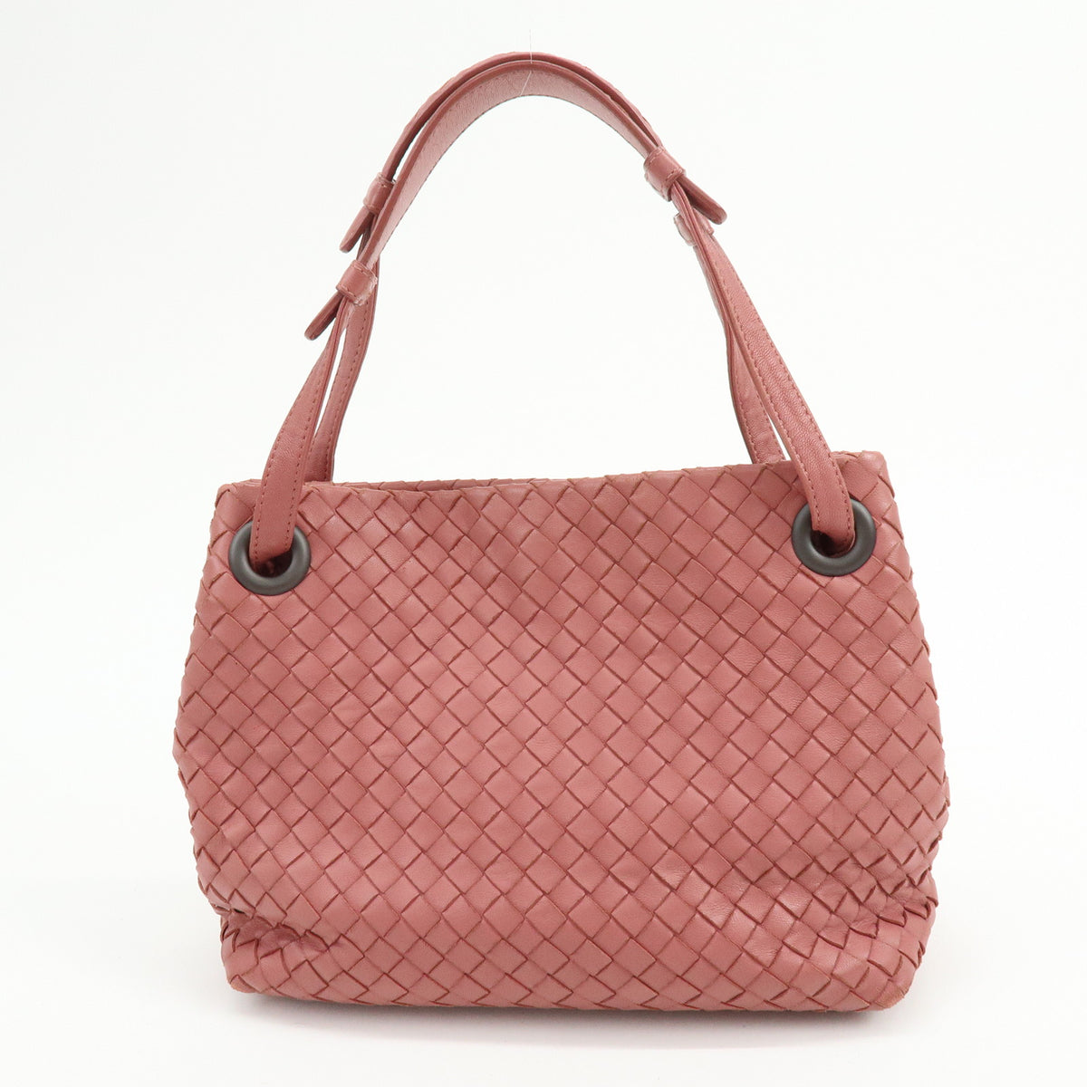 BOTTEGA VENETA Intrecciato Leather Hand Bag Shoulder Bag Pink
