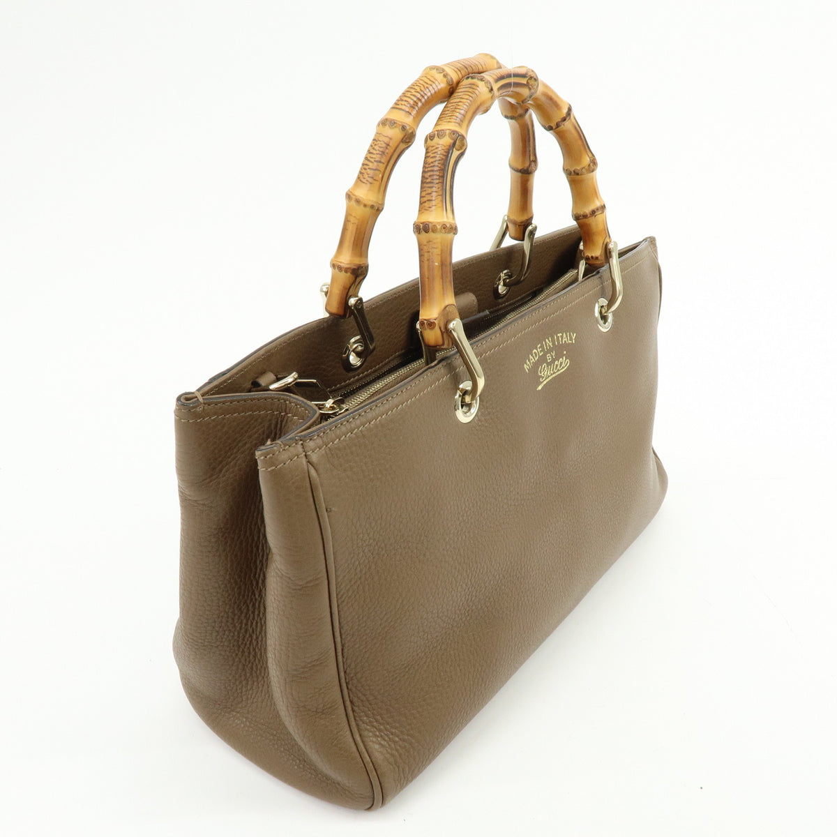 GUCCI Bamboo Shopper Medium Leather 2Way Bag Shoulder Bag 323660