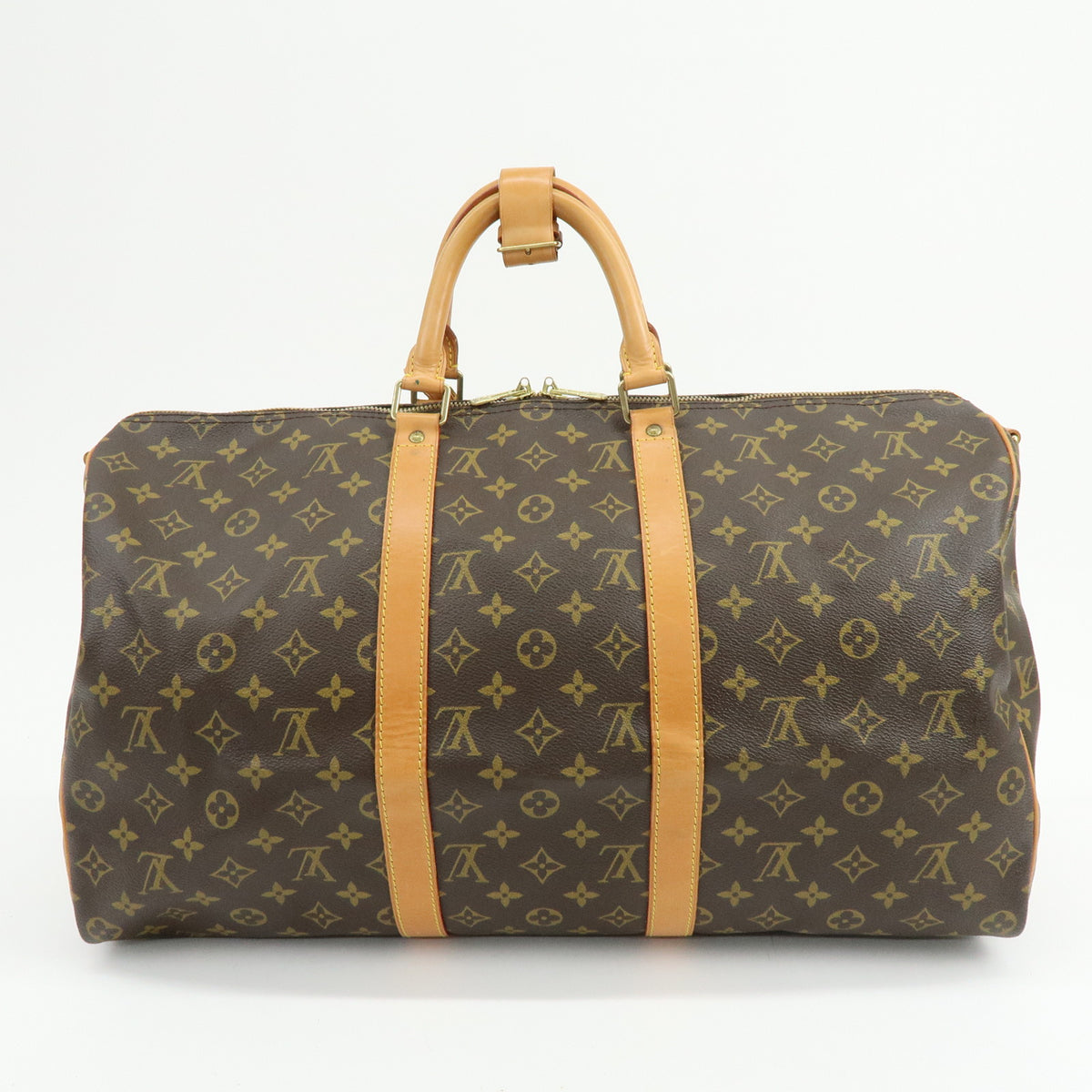 Louis Vuitton Monogram Keep All Bandouliere 50 Boston Bag Brown M41416