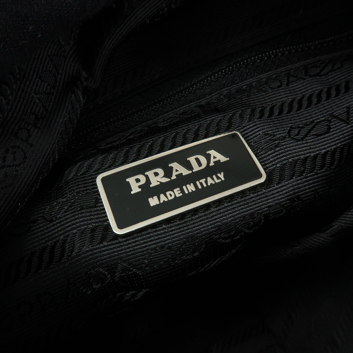 PRADA Triangle Logo Nylon Leather Shoulder Bag Crossbody Bag Black