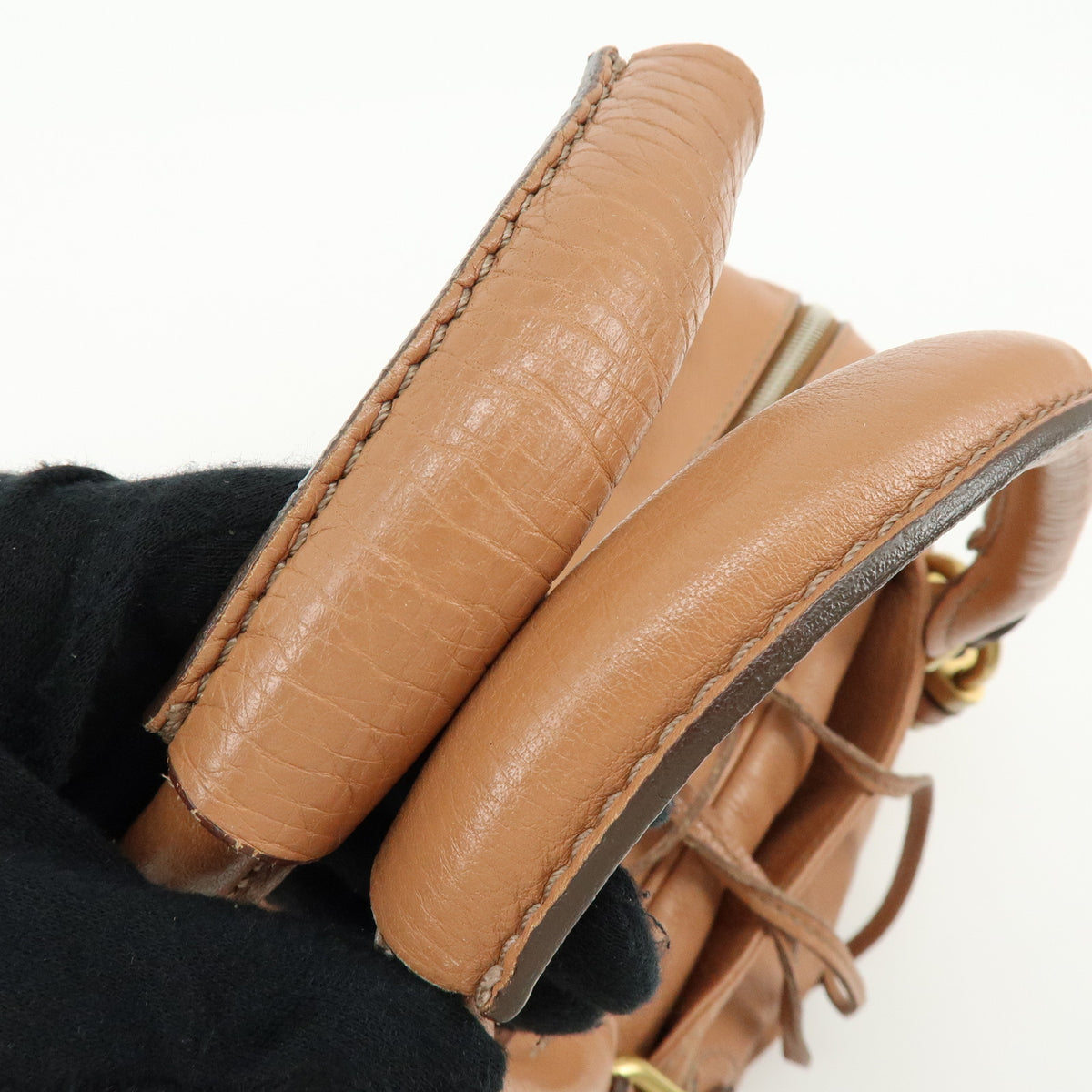 Chloe Paddington Leather Hand Bag Shoulder Bag Brown