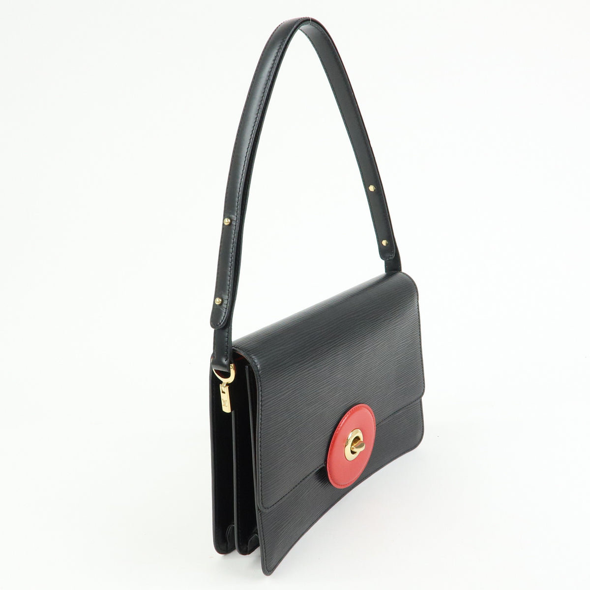 Louis Vuitton Epi Freeland Shoulder Bag Noir Castilian Red M52417