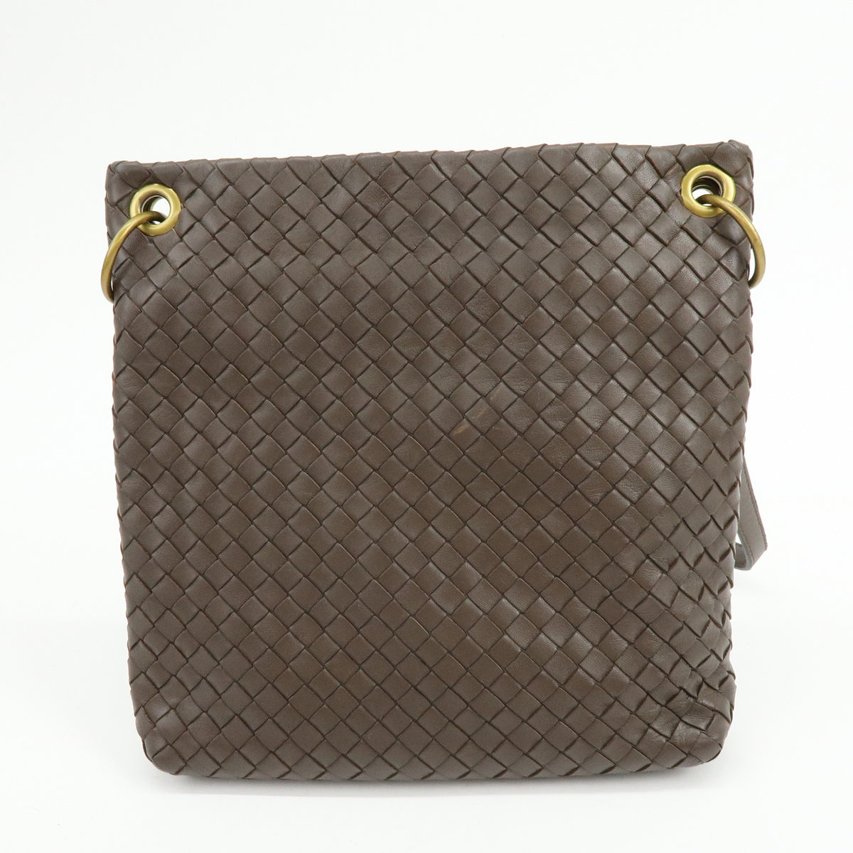 BOTTEGA VENETA Intrecciato Leather Shoulder Crossbody Bag Brown 179330