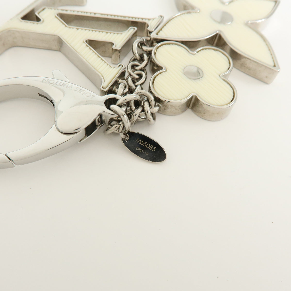 Louis Vuitton Bijoux Sac Fleur de Epi Bag Charm Key Holder White M65085