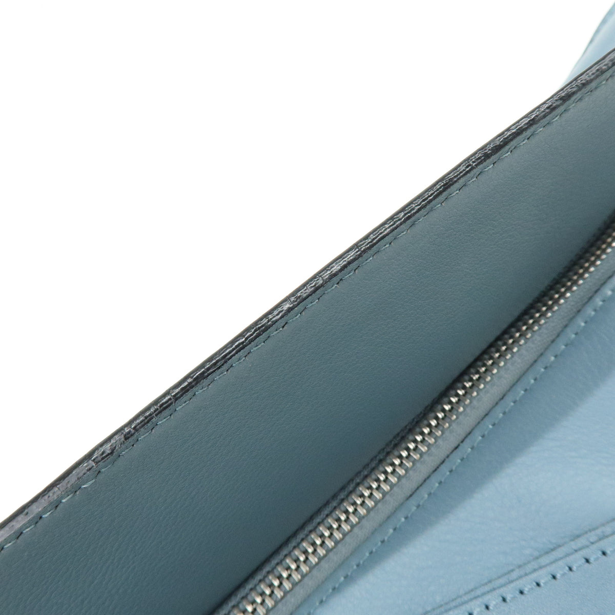 LOEWE Anagram Puzzle Leather 2Way Bag Hand Bag Shoulder Bag Light Blue