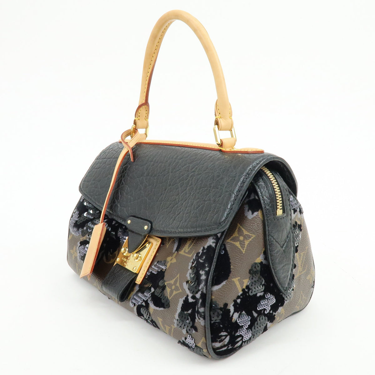 Louis Vuitton Monogram Fleur de Jais Carrousel Hand Bag M40434