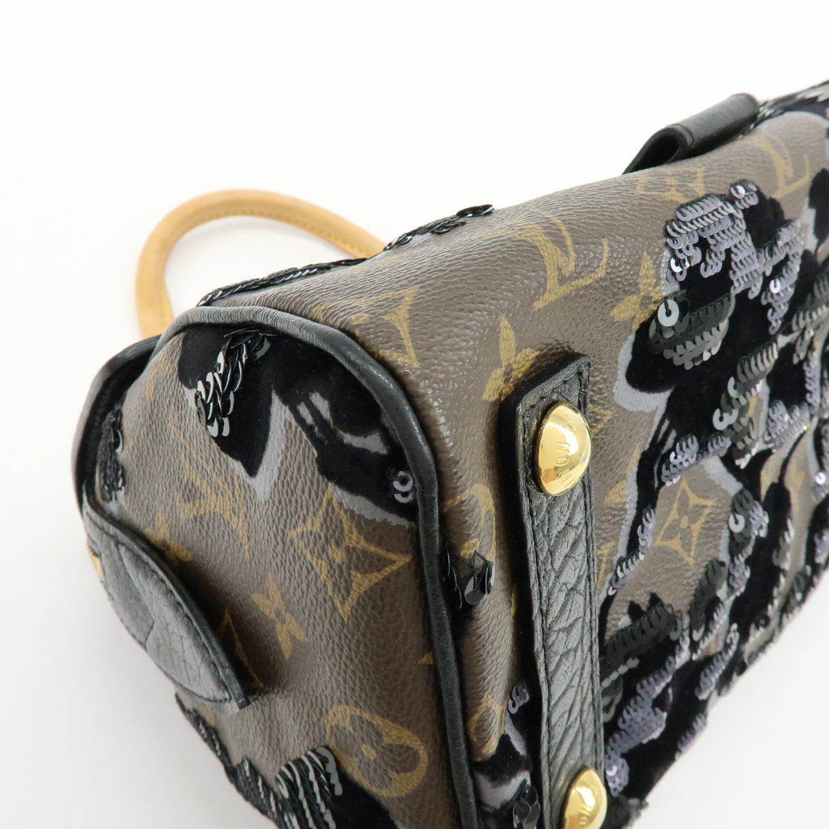 Louis Vuitton Monogram Fleur de Jais Carrousel Hand Bag M40434
