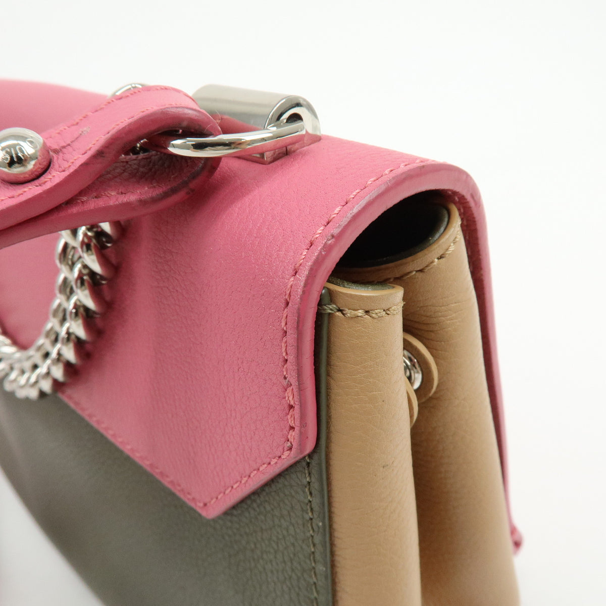 Louis Vuitton LOCKME 2 BB Leather 2 Way Hand Bag Rose Khaki M54103