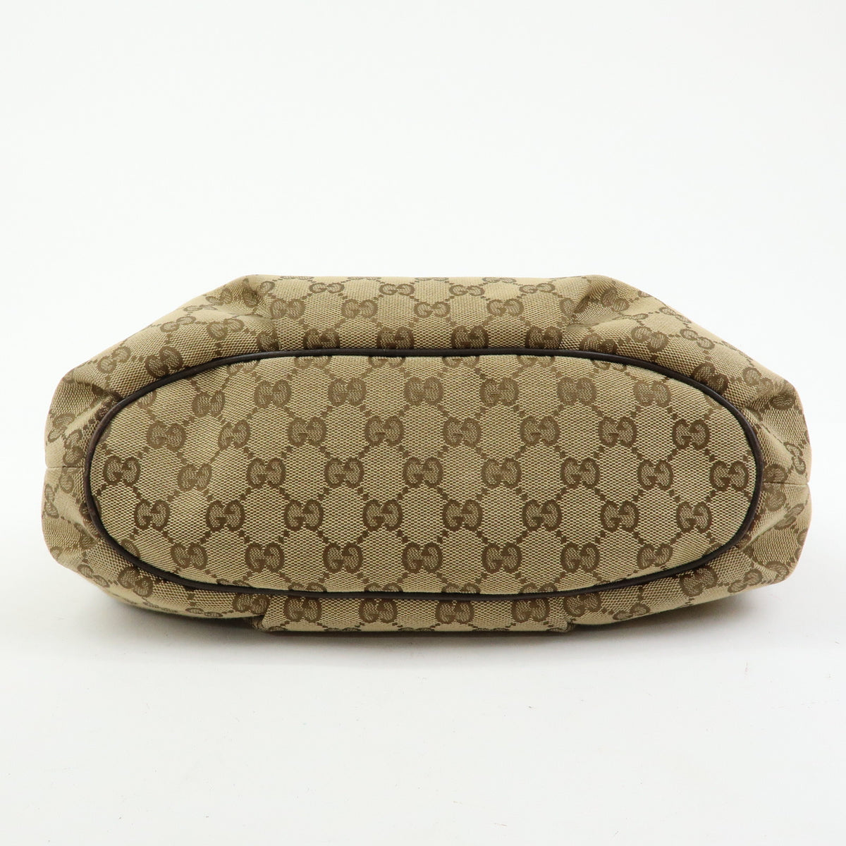 GUCCI Canvas Leather Shoulder Bag Crossbody Bag Beige Brown 388930