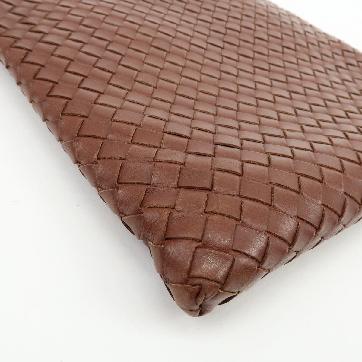 BOTTEGA VENETA Intrecciato Leather Shoulder Bag Crossbody Bag Brown