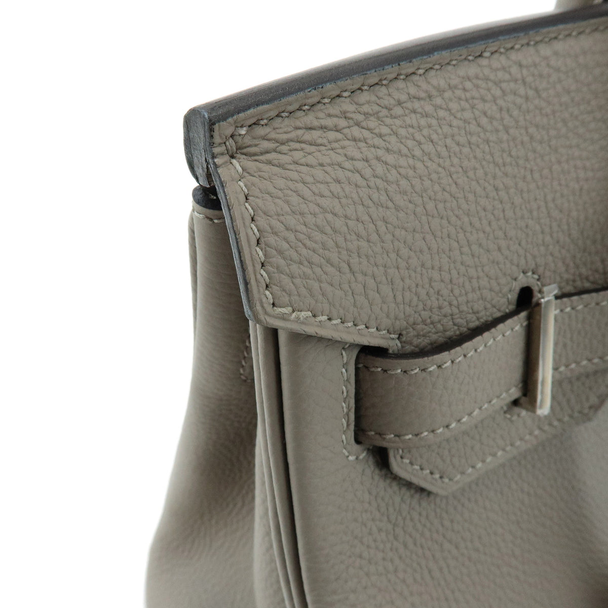 HERMES Birkin 30 Togo Leather Hand Bag A Stamped Gris Asphalte