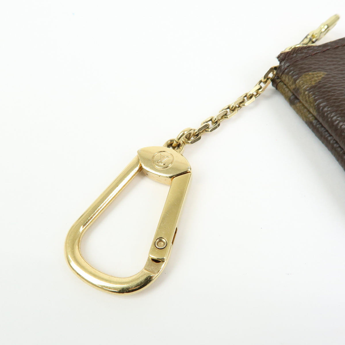 Louis Vuitton Monogram Pochette Cles Coin Case Key Case Brown M62650