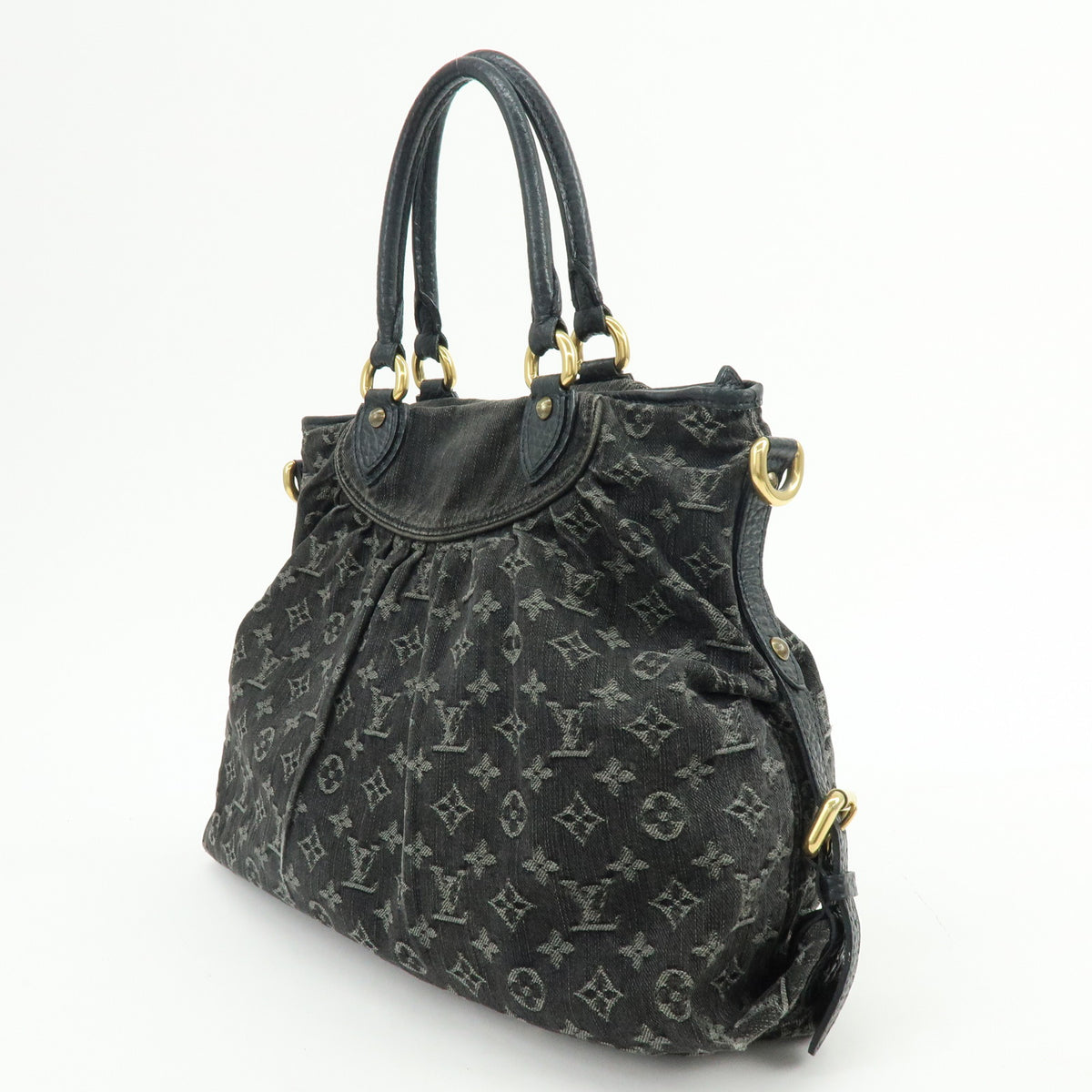 Louis Vuitton Monogram Denim Neo Cabby MM 2Way Bag Noir M95351