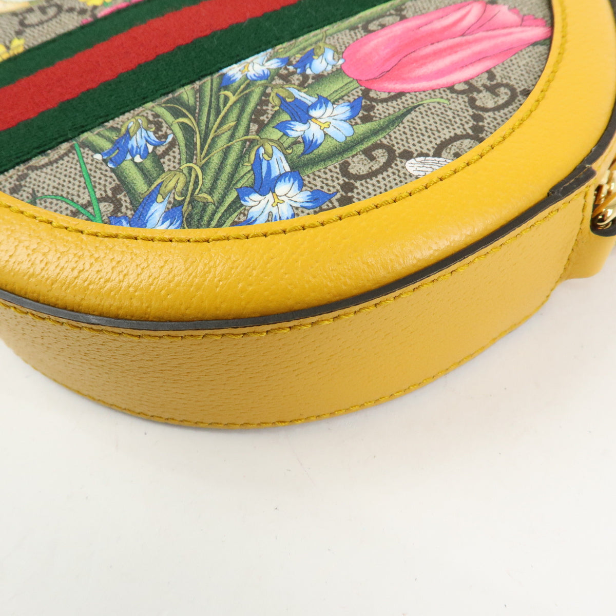 GUCCI Ophidia Sherry Double G Round Mini Chain Shoulder Bag 550618