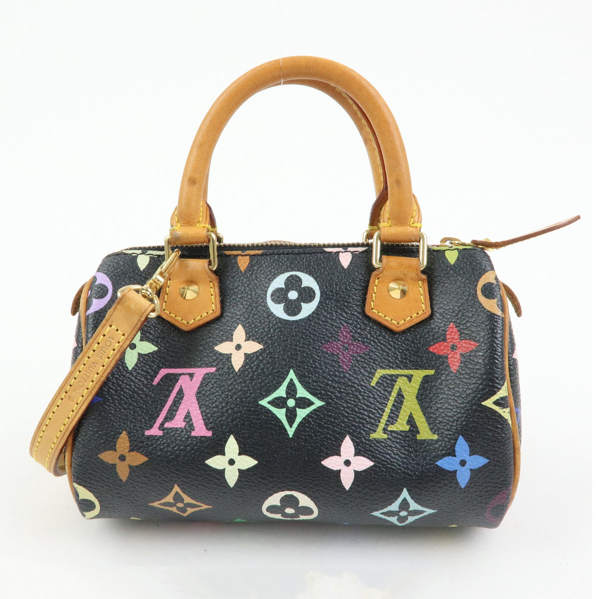 Louis Vuitton Monogram Multicolor Mini Speedy and Strap Noir Lot M92644