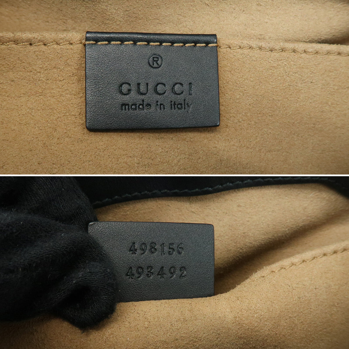 GUCCI Padlock GG Small GG Supreme Chain Shoulder Bag Beige Black 498156