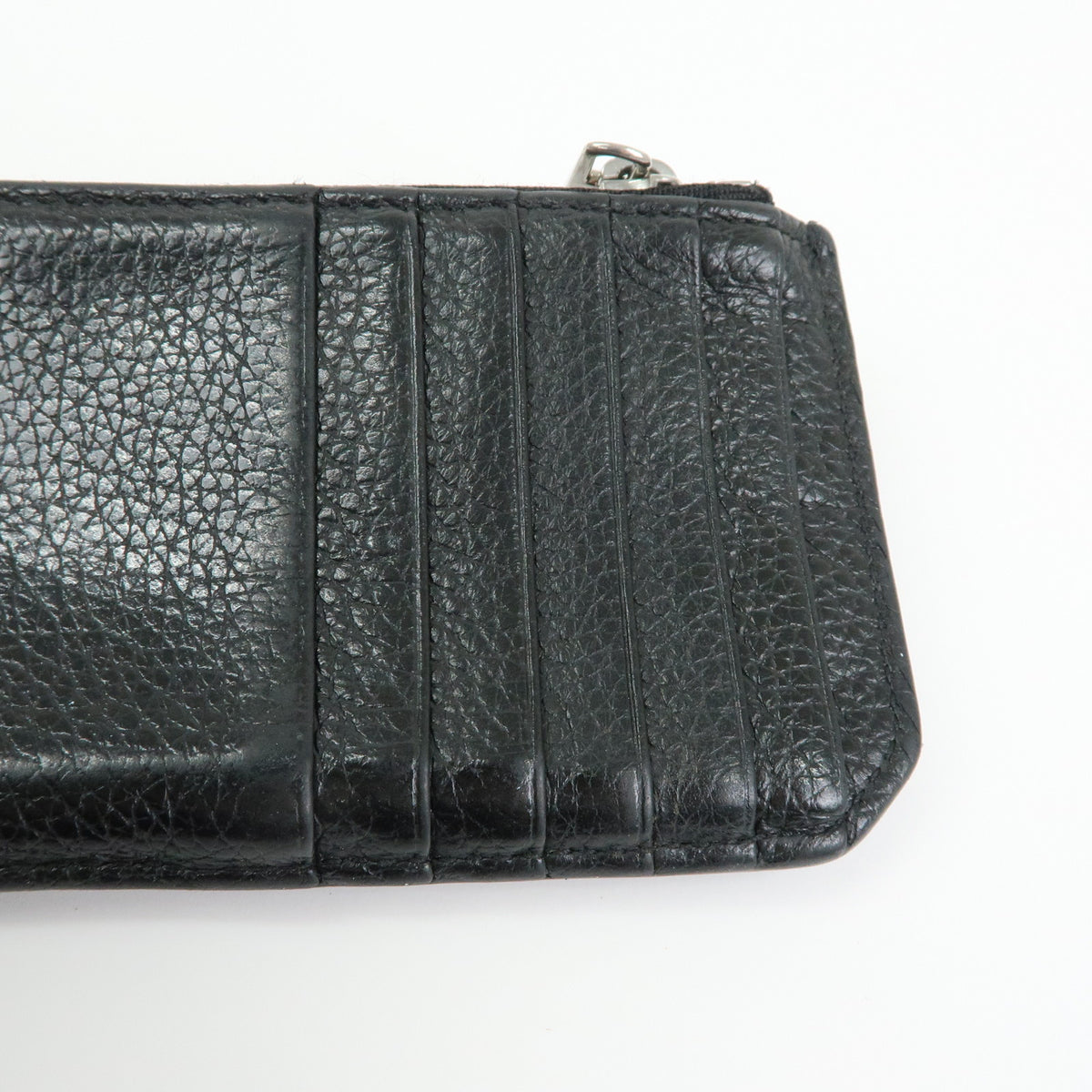 JIMMY CHOO Star Studs Leather Coin Case Card Case Black