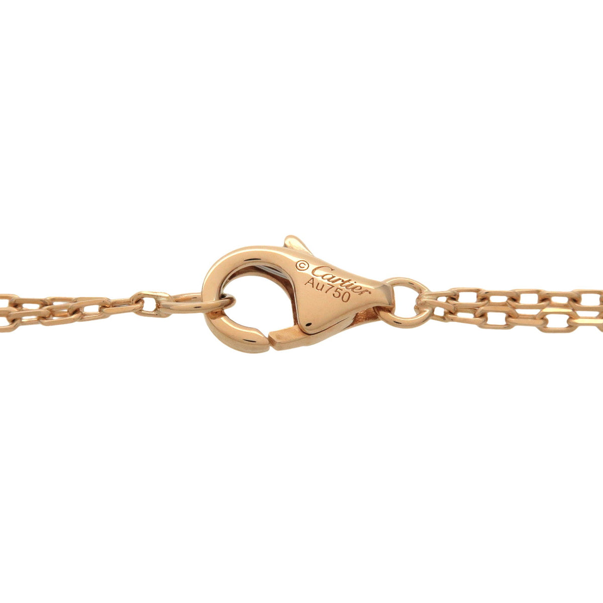 Cartier Love Circle 2P Diamond Necklace K18 750YG Yellow Gold