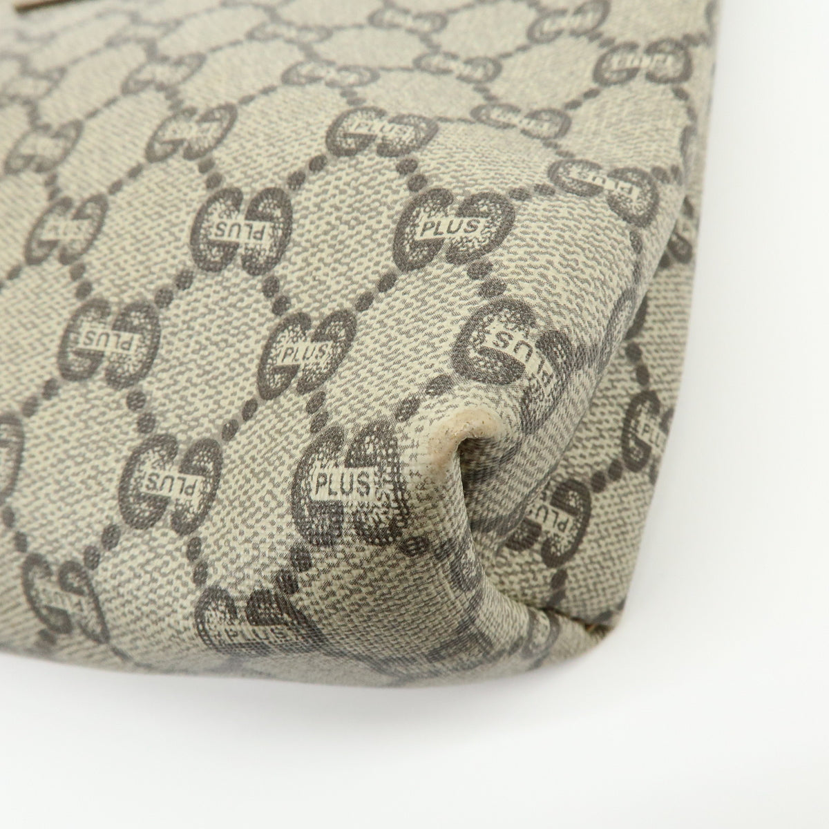 GUCCI Lot of 2 GG Plus Leather Clutch Bag Pouch Brown 39677-3/40272-8