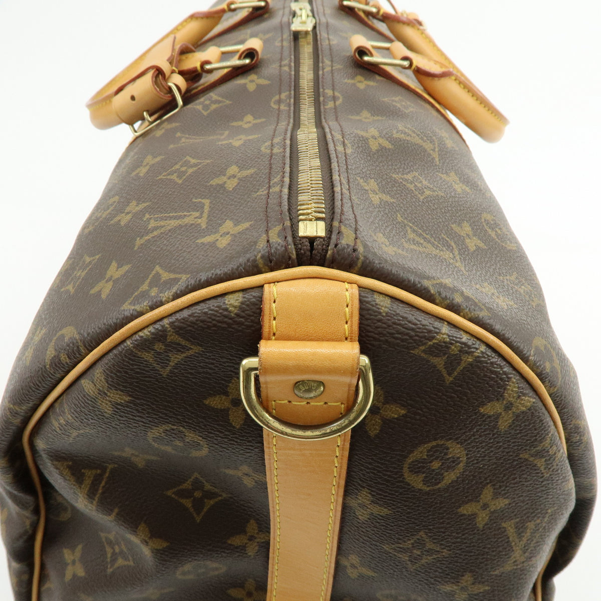 Louis Vuitton Monogram Keep All Bandouliere 55 Boston Bag Brown M41414