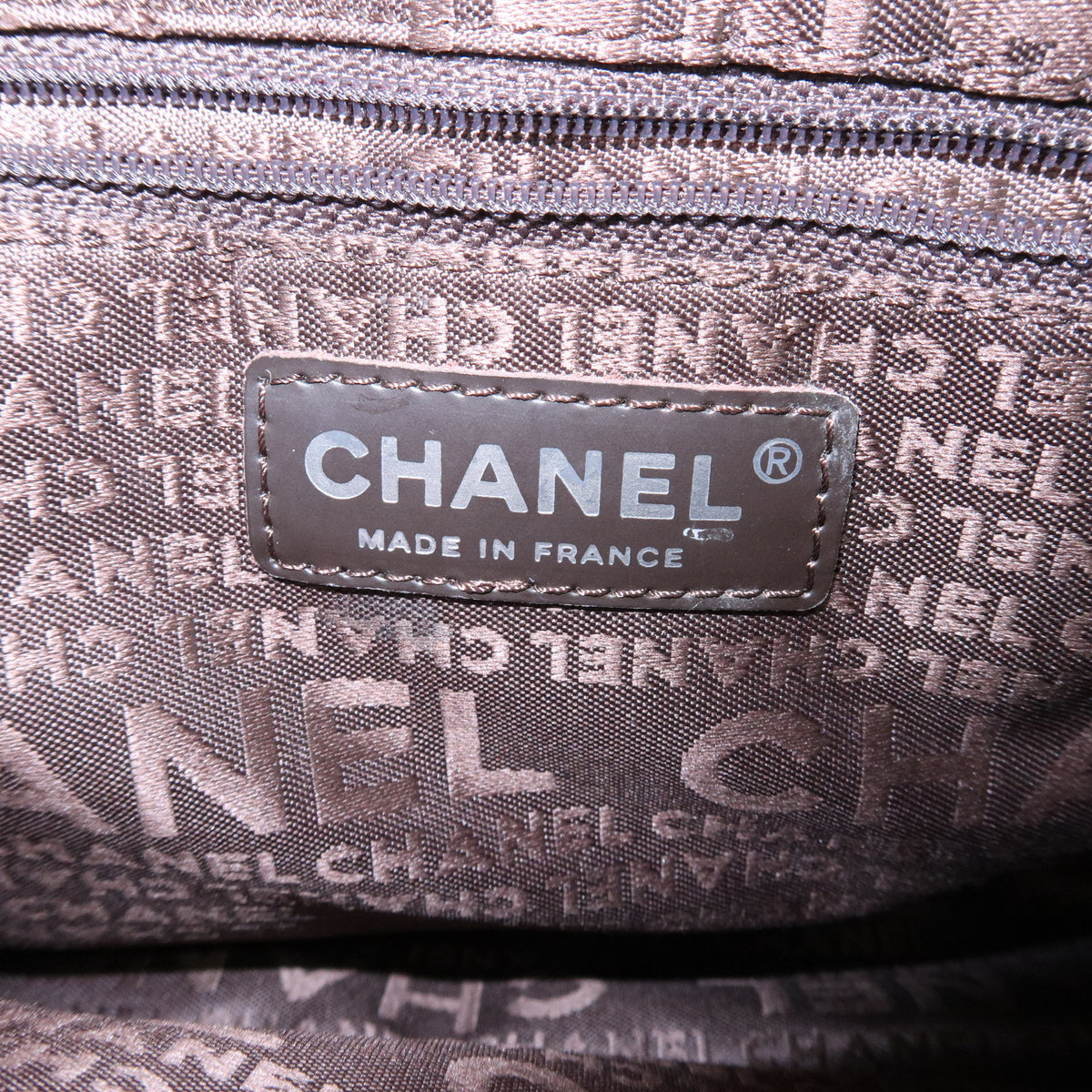 CHANEL 2.55 Mademoiselle Lock Lamb Skin Chain Shoulder Bag Brown