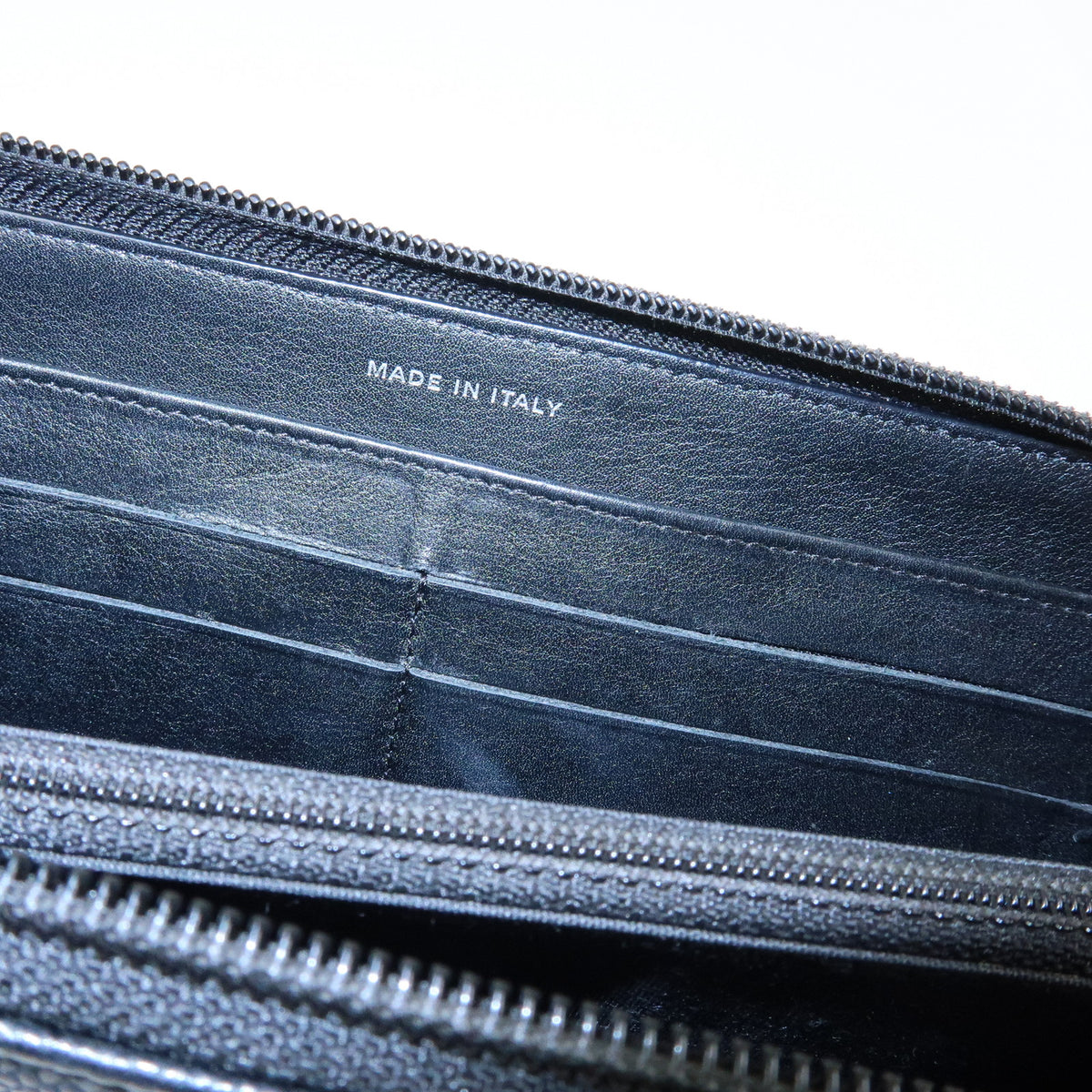 CHANEL COCO Mark Caviarskin Round Zippy Long Wallet Black A50071