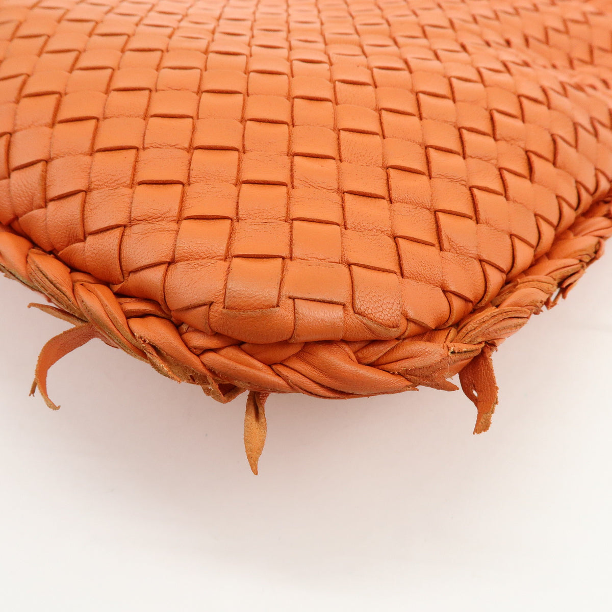 BOTTEGA VENETA Hobo Intrecciato Nappa Leather Shoulder Bag Orange V00AK