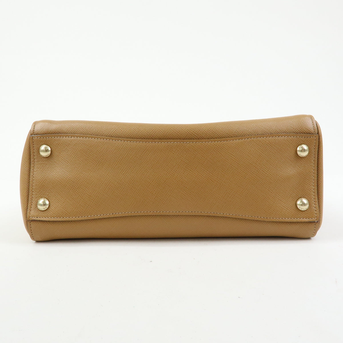 PRADA Logo Saffiano Leather 2Way Bag Hand Bag Shoulder Bag Camel BN2569
