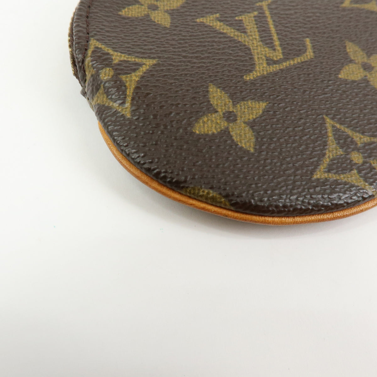 Louis Vuitton Monogram Porte Monnaie Rond Coin Case Brown M61926