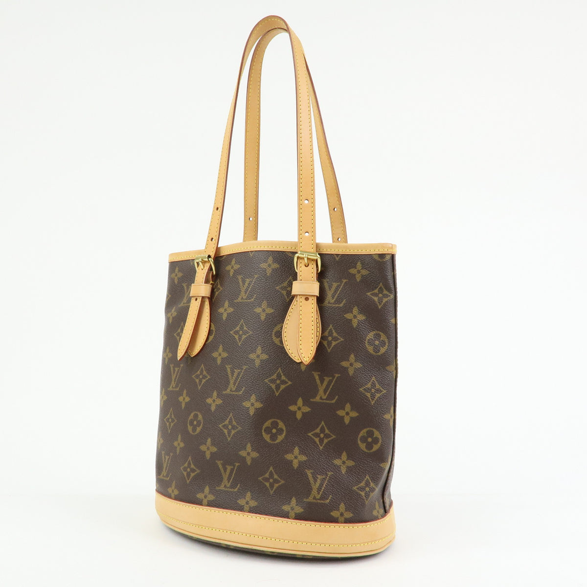 Louis Vuitton Monogram Bucket PM Canvas Hand Bag Brown M42238