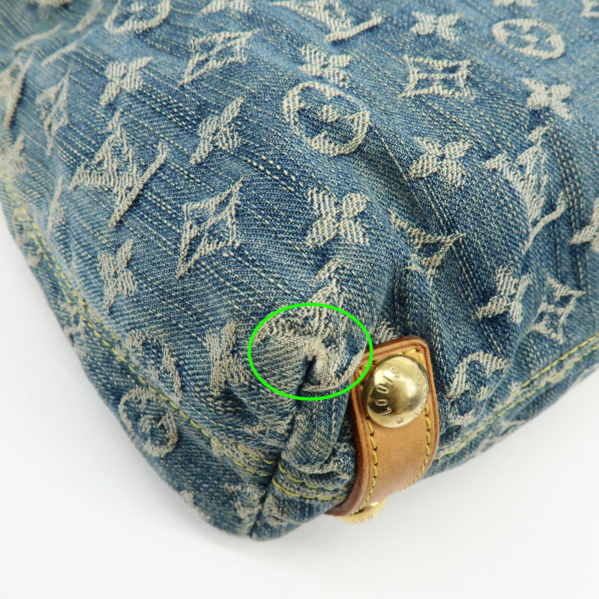 Louis Vuitton Monogram Denim Baggy PM 2Way Bag Shoulder Bag M95049