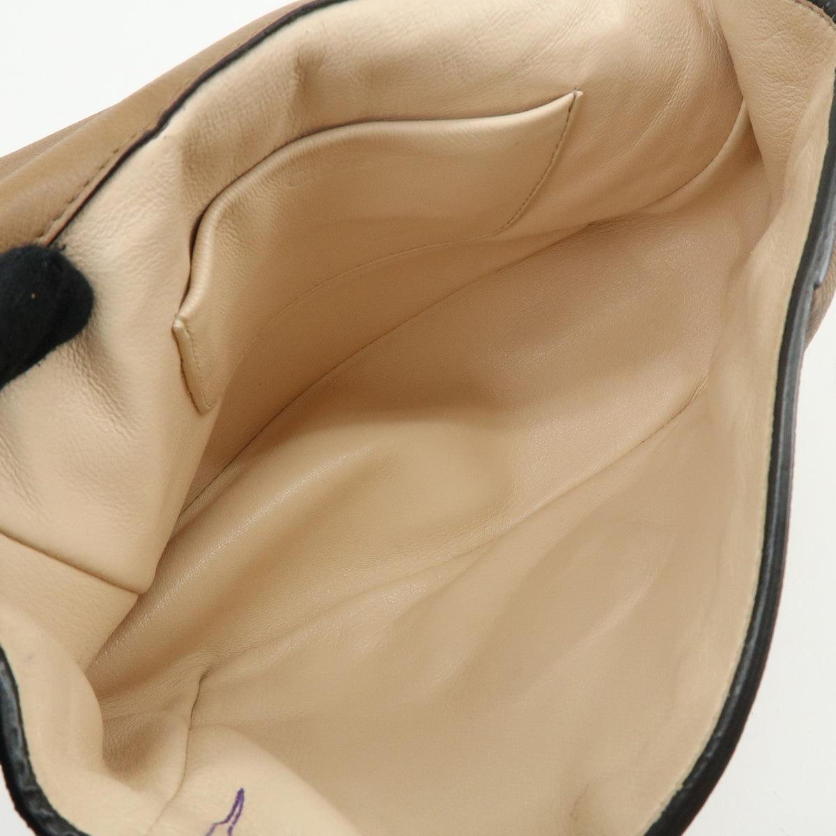 Chloe Elsie Leather Chain Shoulder Bag Crossbody Bag Brown Camel