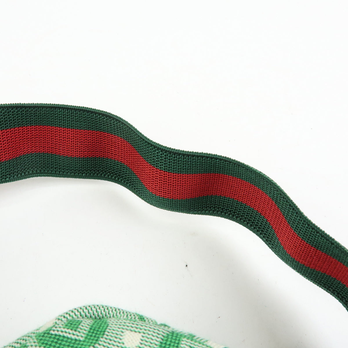 GUCCI Children's Canvas Leather Body Bag Waist Bag Green 502095