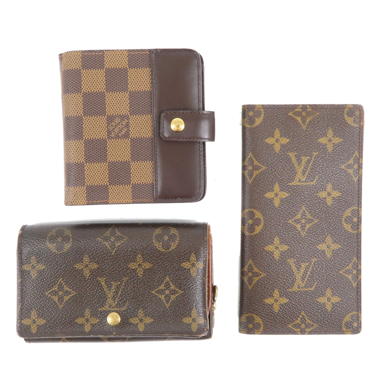 Louis-Vuitton-Set-of-3-Wallet-M61668-R20008-M61730---------------- –  dct-ep_vintage luxury Store